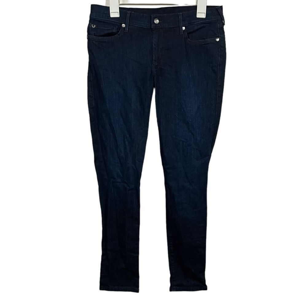 True Religion Dark Wash Low Rise Super Skinny Jeans